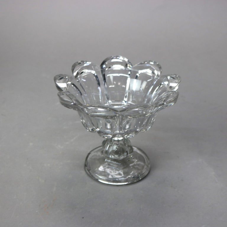 Three Antique Pressed Glass Pieces 19thC