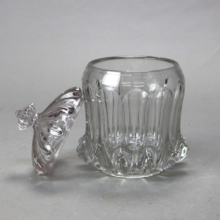 Three Antique Pressed Glass Pieces 19thC