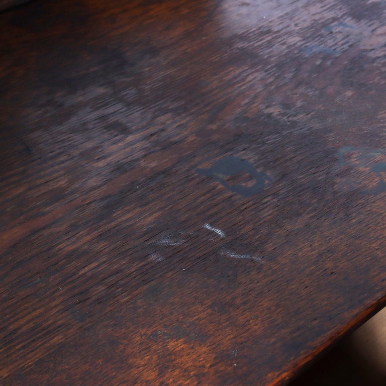 Antique Oak Hotel Wash Stand With Mirror C1920