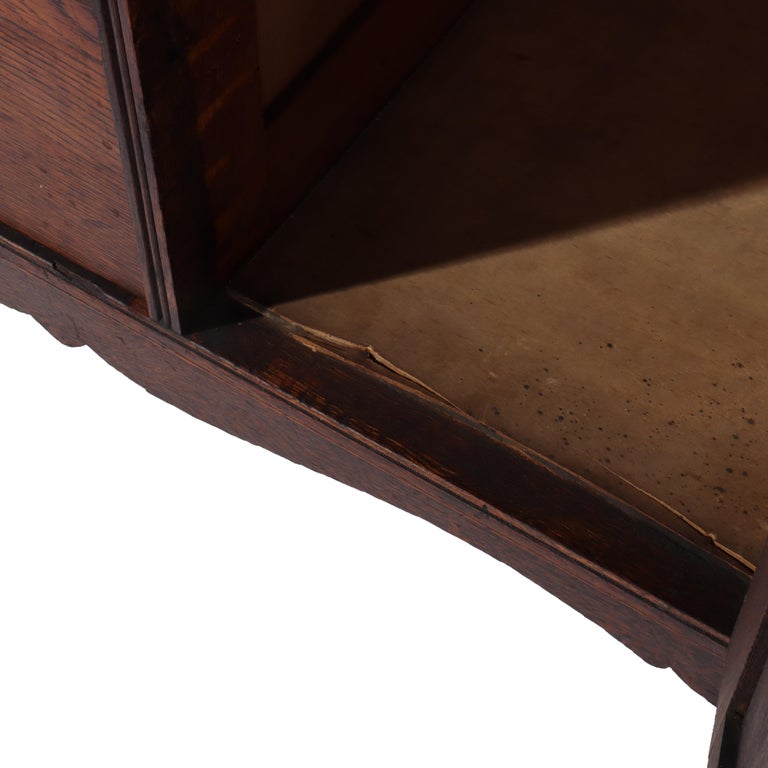 Antique Oak Hotel Wash Stand With Mirror C1920