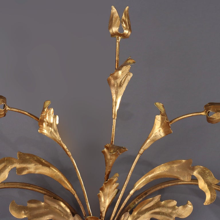 Large Vintage French Louis XVI Gilt Wall Mirror C1940