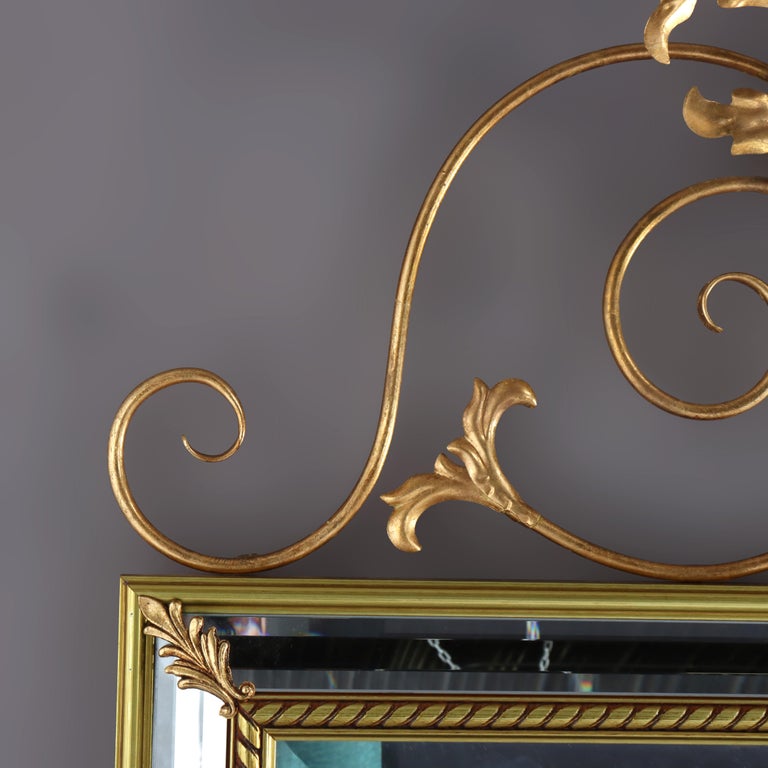 Large Vintage French Louis XVI Gilt Wall Mirror C1940