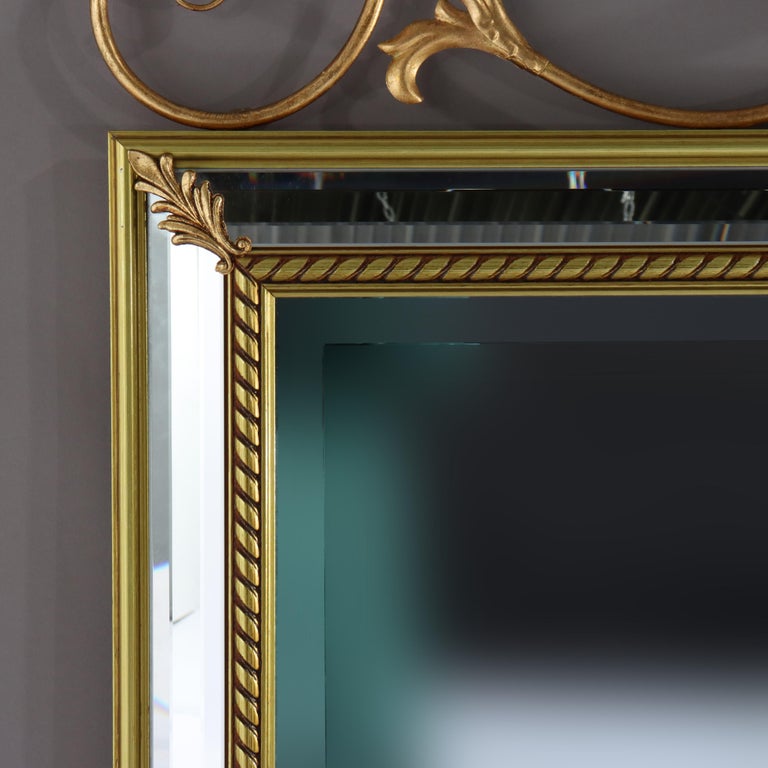 Large Vintage French Louis XVI Gilt Wall Mirror C1940