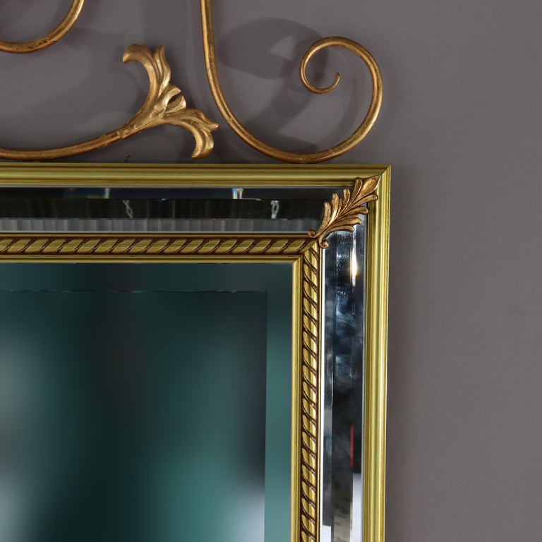 Large Vintage French Louis XVI Gilt Wall Mirror C1940