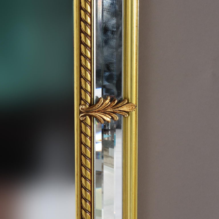 Large Vintage French Louis XVI Gilt Wall Mirror C1940