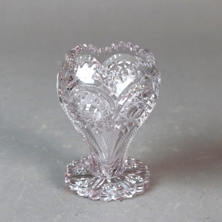 Four Antique Amethyst Pressed Glass Pieces 19thC