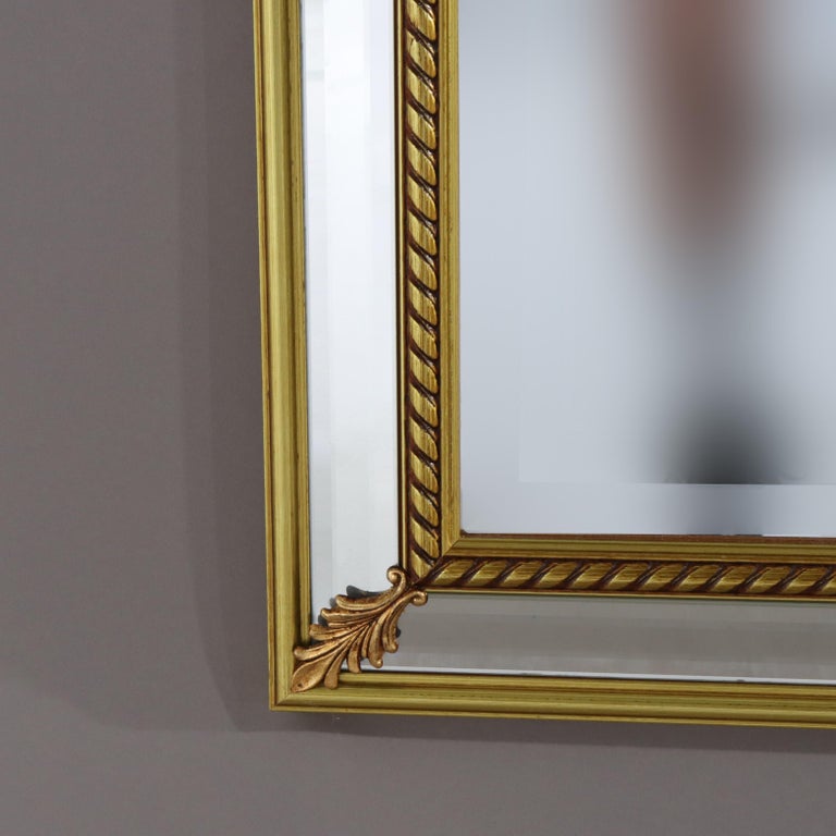 Large Vintage French Louis XVI Gilt Wall Mirror C1940
