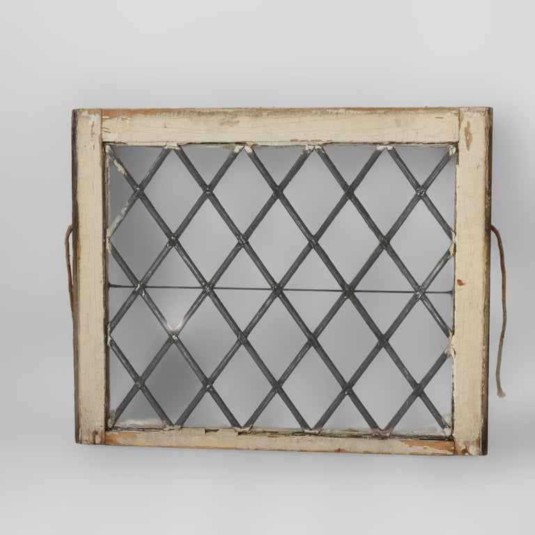 Three Antique Architectural Leaded Glass Windows C1920