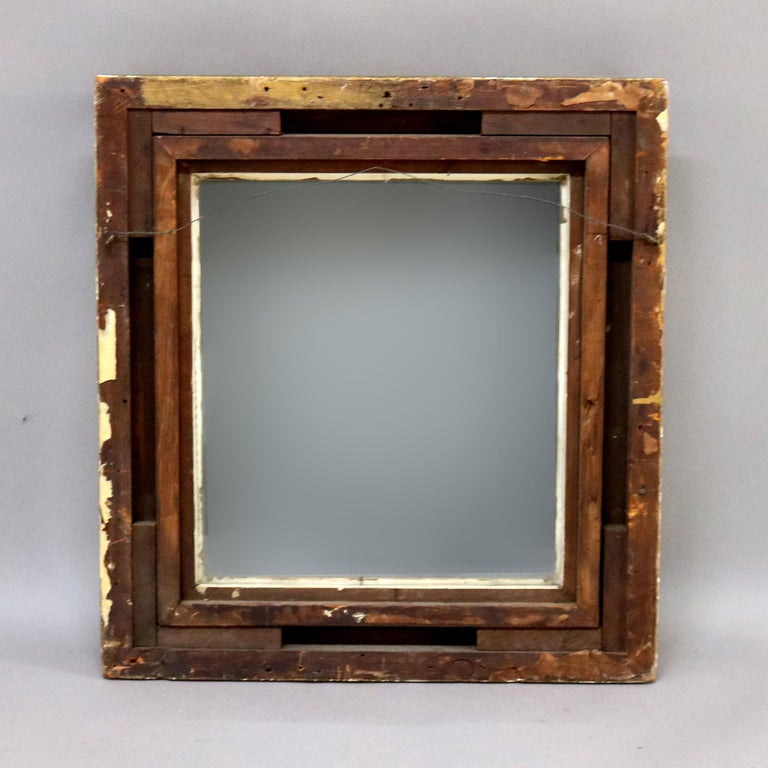Antique Carved Gilt Wood Frame With Glass C1900