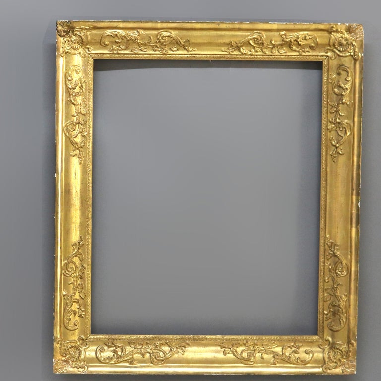 Antique Newcomb-Macklin School Arts & Crafts 1st-Finish Gilt Wood Frame C1910