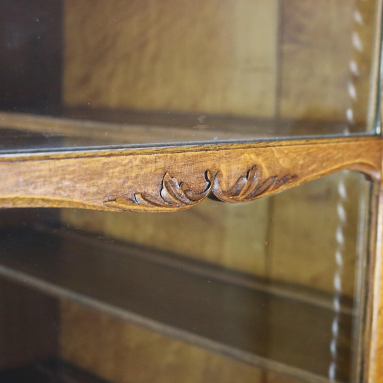 Oversized Antique RJ Horner Carved Oak Two Door Bookcase C1920