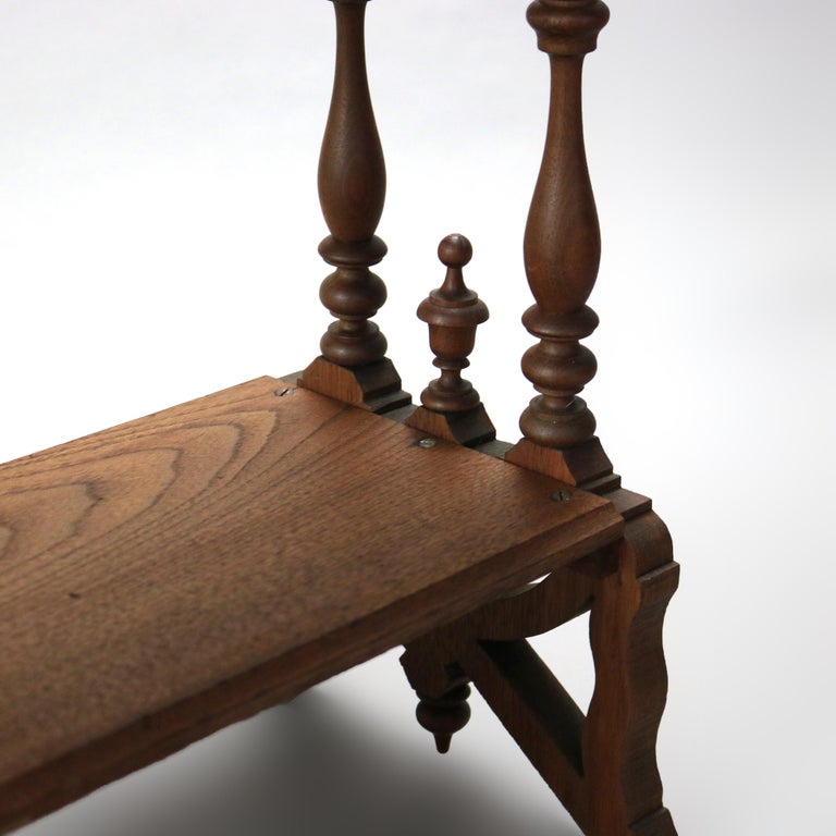 Antique Victorian Carved, Ebonized and Gilt Walnut Magazine Stand C1890