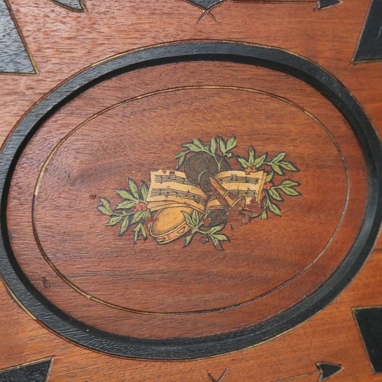 Antique Victorian Carved, Ebonized and Gilt Walnut Magazine Stand C1890