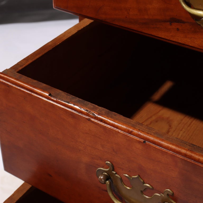 Antique Chippendale Cherry Graduated 4-Drawer Chest C1800