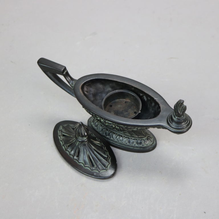 Antique Asian Cast Bronze Censor Lamp C1920
