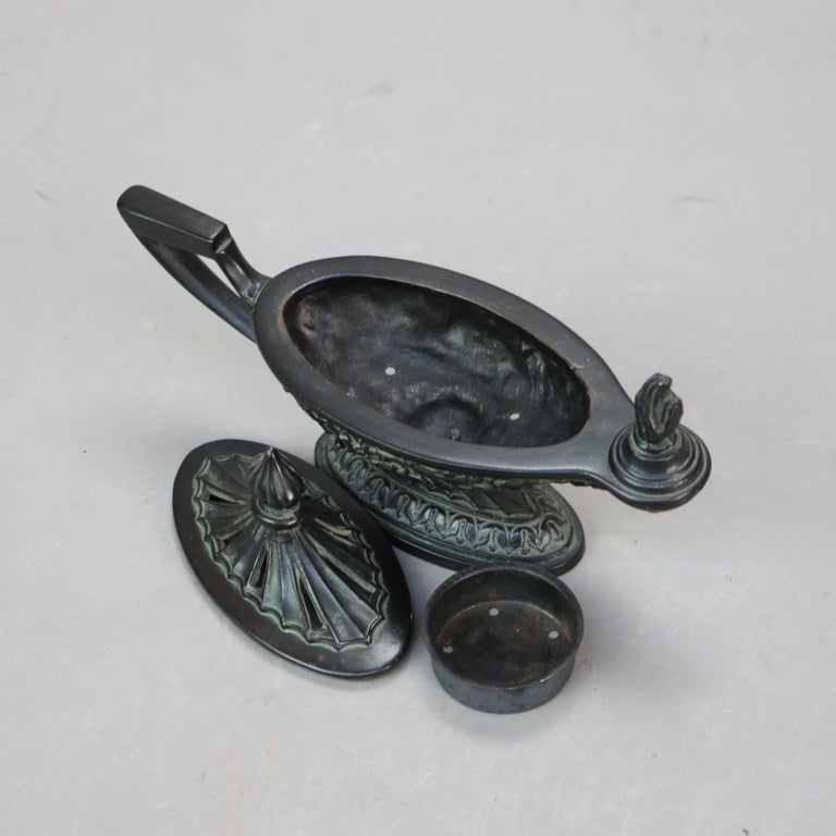 Antique Asian Cast Bronze Censor Lamp C1920