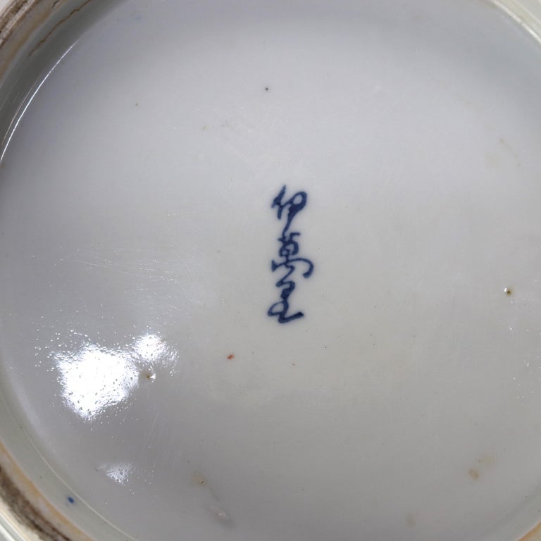 Antique Chinese Famille Rose Porcelain Bowl with Carved Hardwood Stand C1900