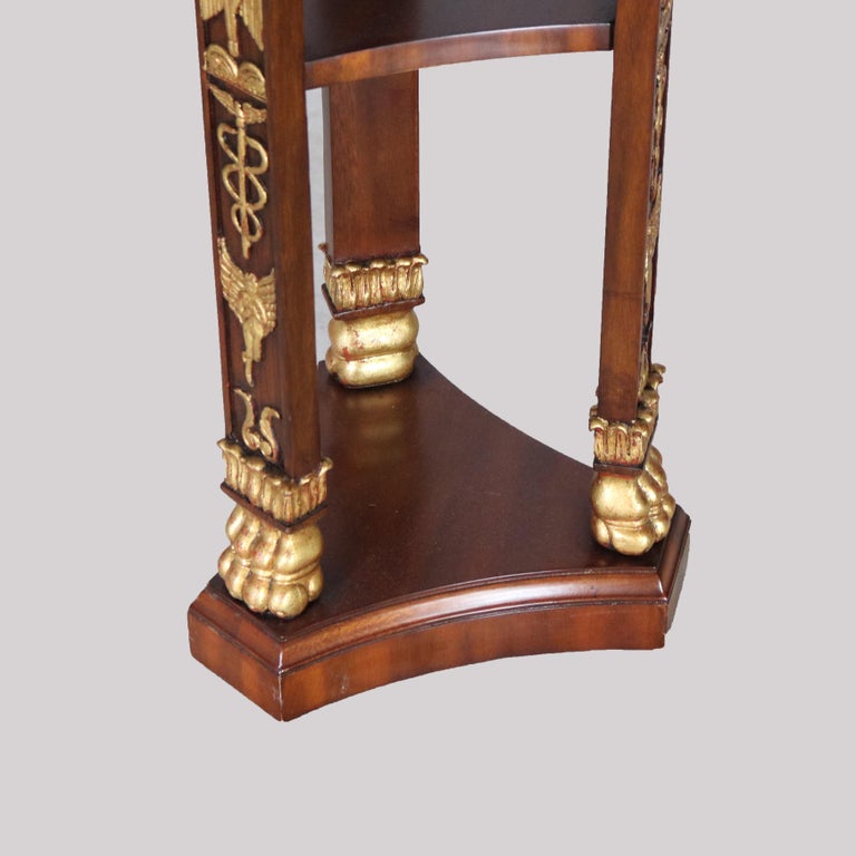 Maitland Smith French Empire Style Mahogany and Figural Ormolu Sculpture Stand