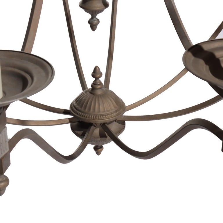 Oversized 12-Arm Iron Chandelier, 20th C