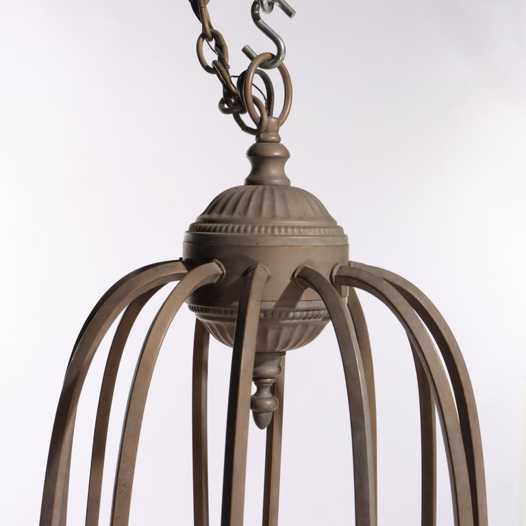 Oversized 12-Arm Iron Chandelier, 20th C