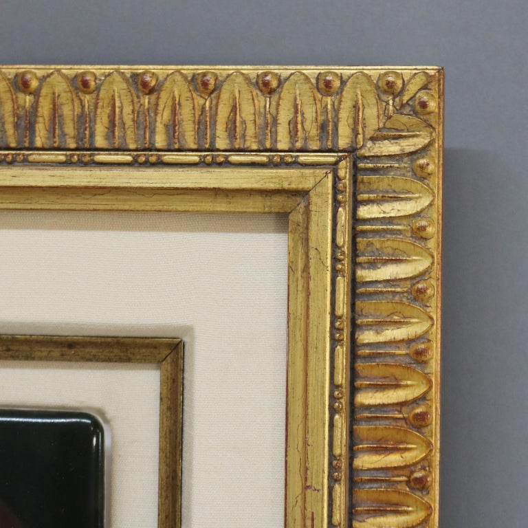 Antique Painting on Porcelain Portrait of a Maiden C1890