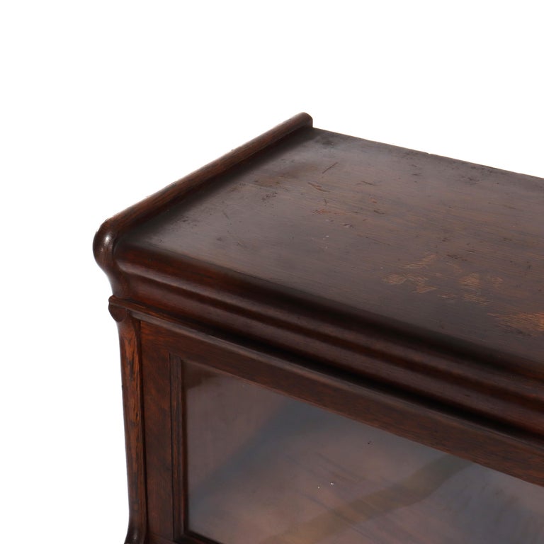 Antique Schram Bros. Globe Wernicke School Arts & Crafts Oak Bookcase c1920