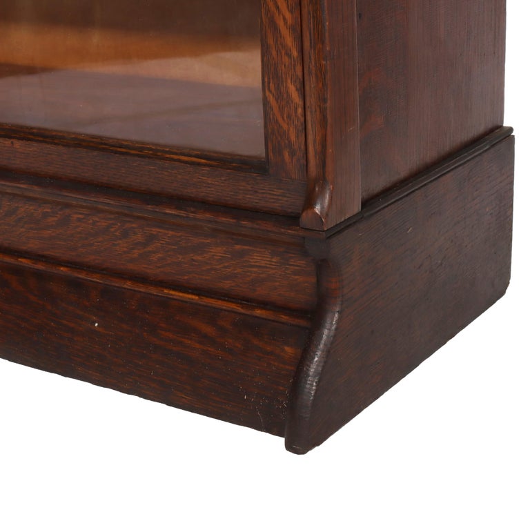 Antique Schram Bros. Globe Wernicke School Arts & Crafts Oak Bookcase c1920