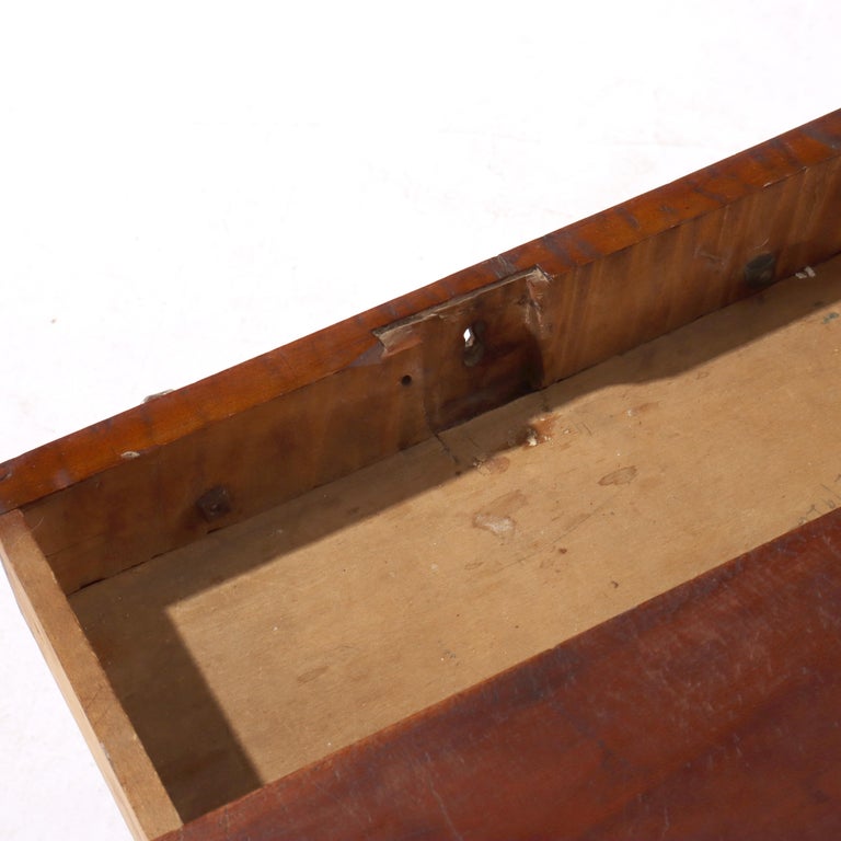 Sheraton Cherry & Tiger Maple Three-Drawer Sewing Stand C1830