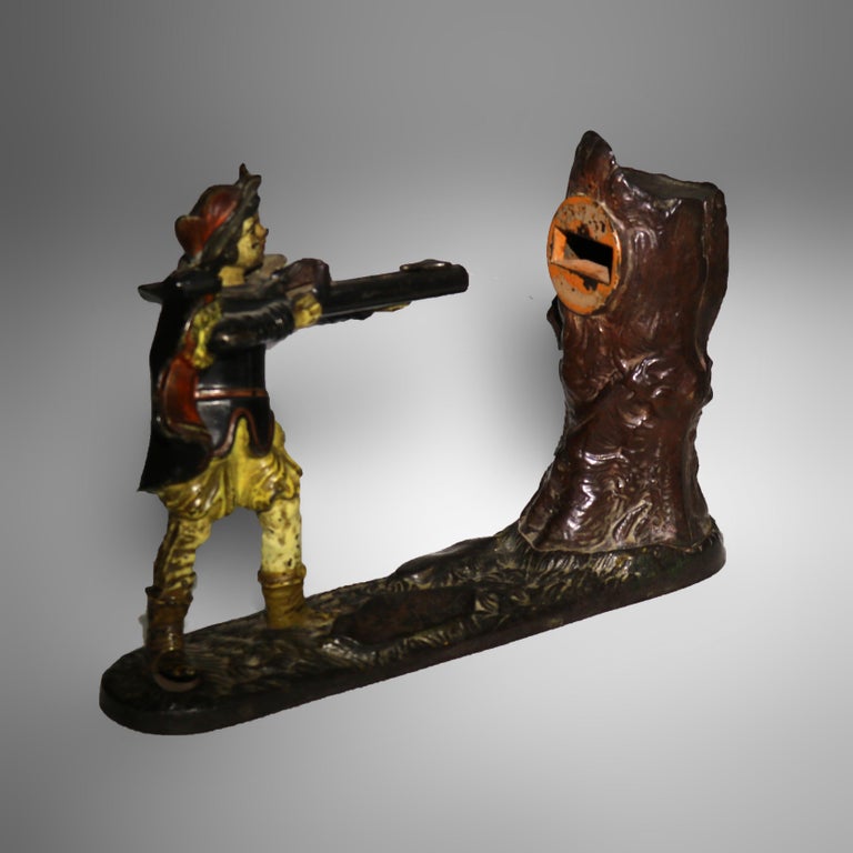 Antique J. E. Stevens Creedmoor Mechanical Bank C1877