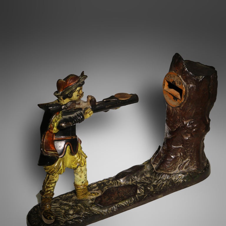 Antique J. E. Stevens Creedmoor Mechanical Bank C1877