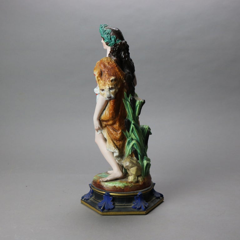 Antique Sevres School Hand Painted Classical Porcelain Figures of Man & Woman