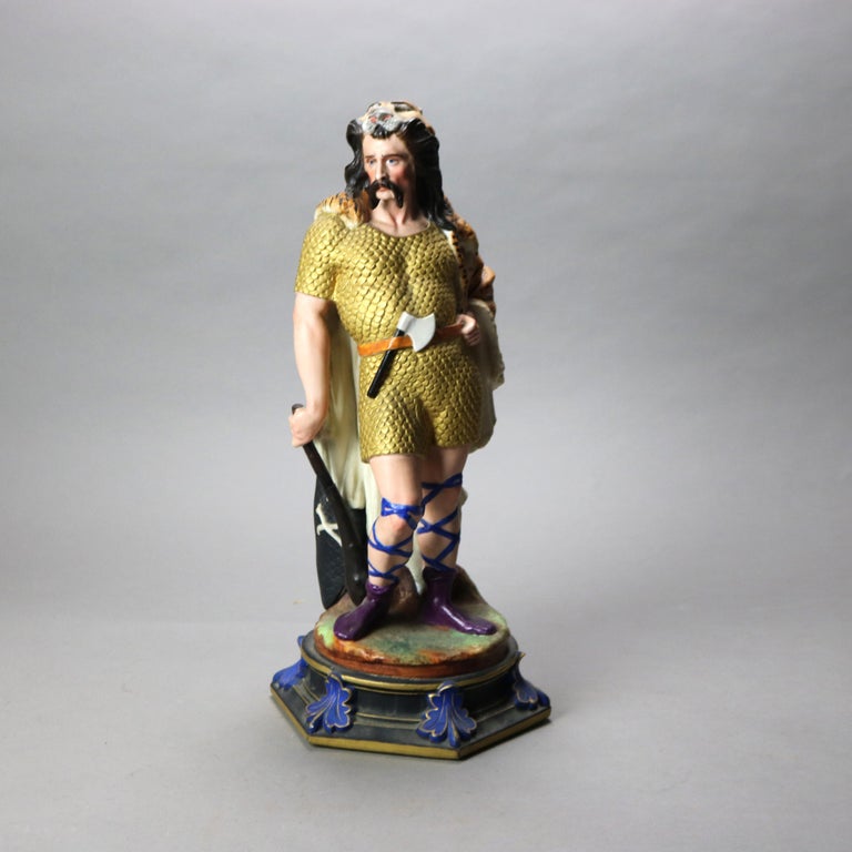 Antique Sevres School Hand Painted Classical Porcelain Figures of Man & Woman