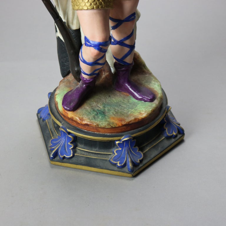 Antique Sevres School Hand Painted Classical Porcelain Figures of Man & Woman