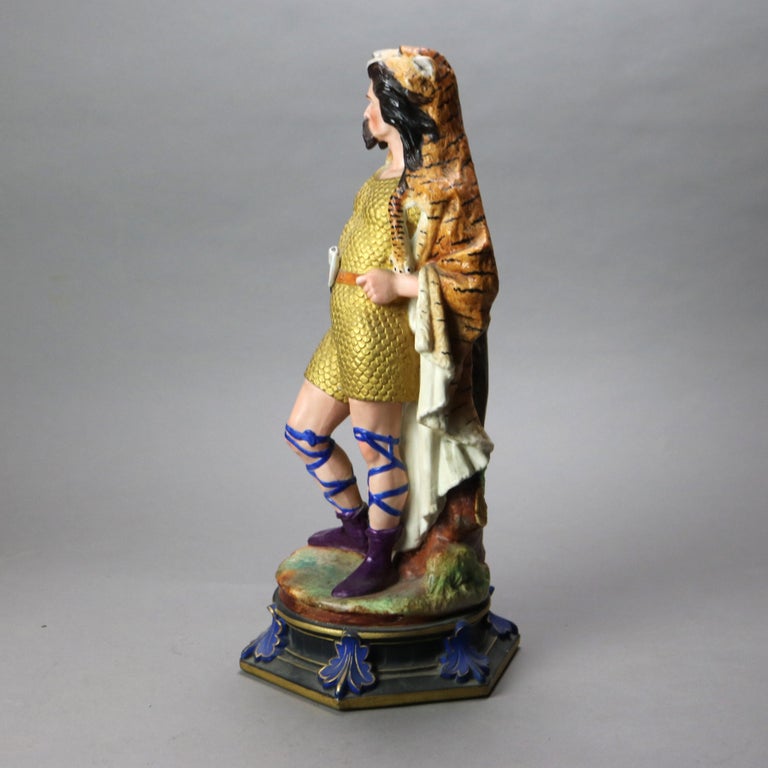 Antique Sevres School Hand Painted Classical Porcelain Figures of Man & Woman