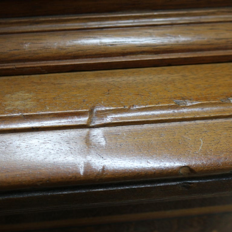 Antique Renaissance Revival Carved Walnut & Ormolu Credenza With Marquetry c1880