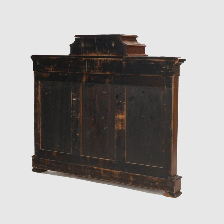 Antique Renaissance Revival Carved Walnut & Ormolu Credenza With Marquetry c1880