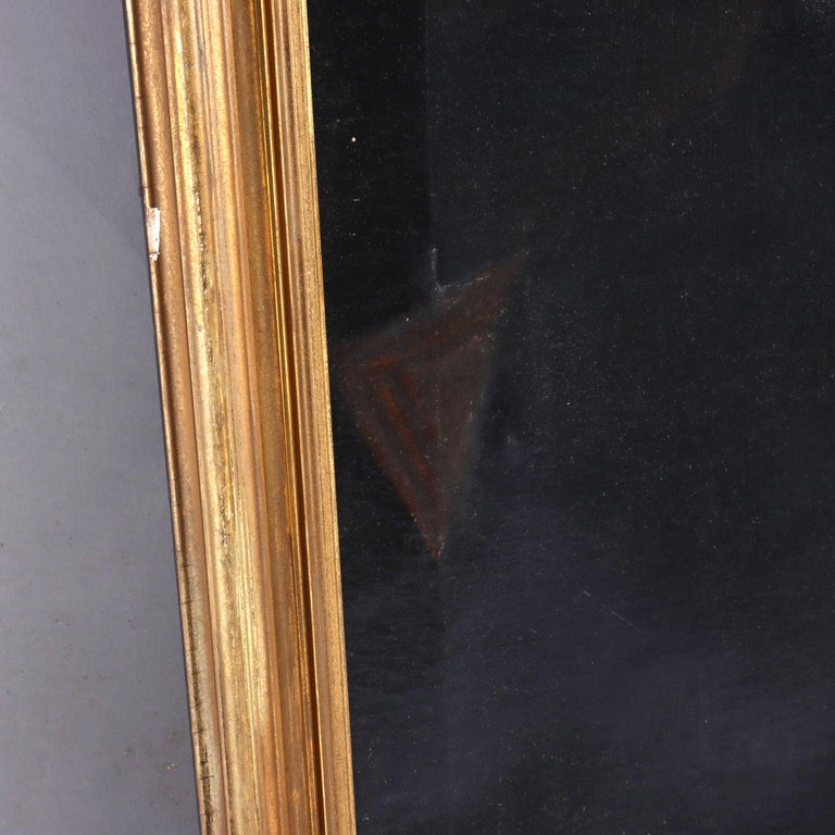 Antique Oil On Canvas Painting, Portrait Of A Scholar, C1830