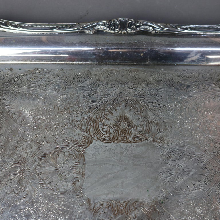 Six Piece Antique Victorian Silver Plate Tea Set C1890