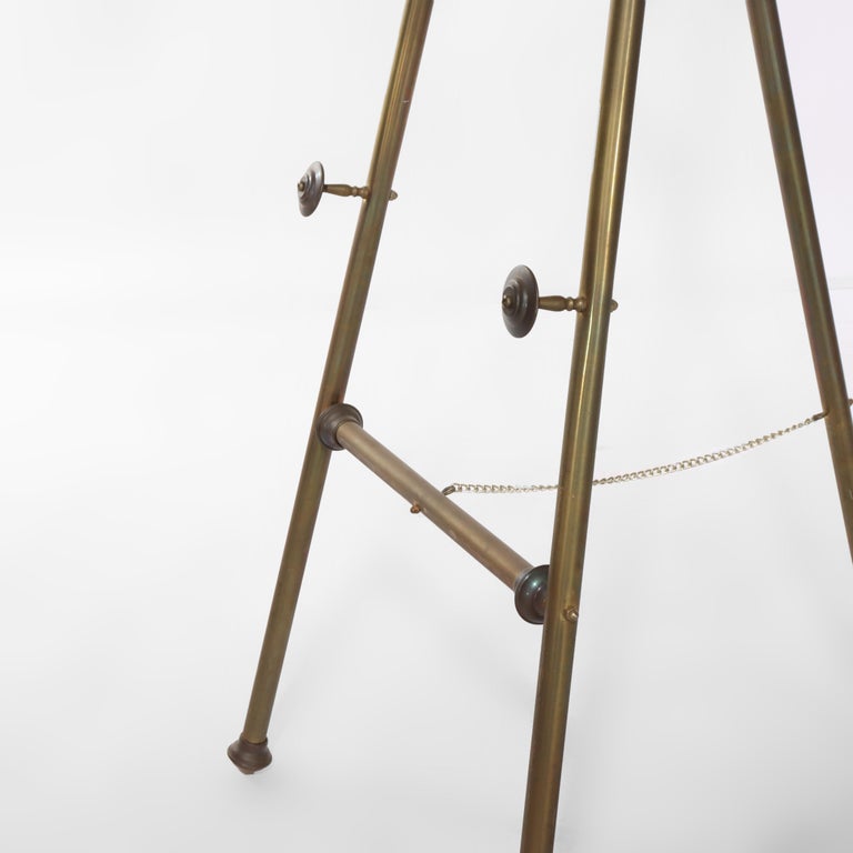 Vintage Brass Art Display Easel 20thC