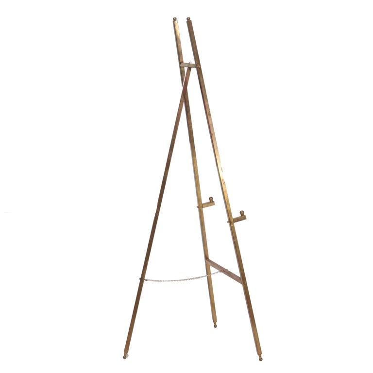 Pair Of Vintage Brass Art Display Easels 20thC