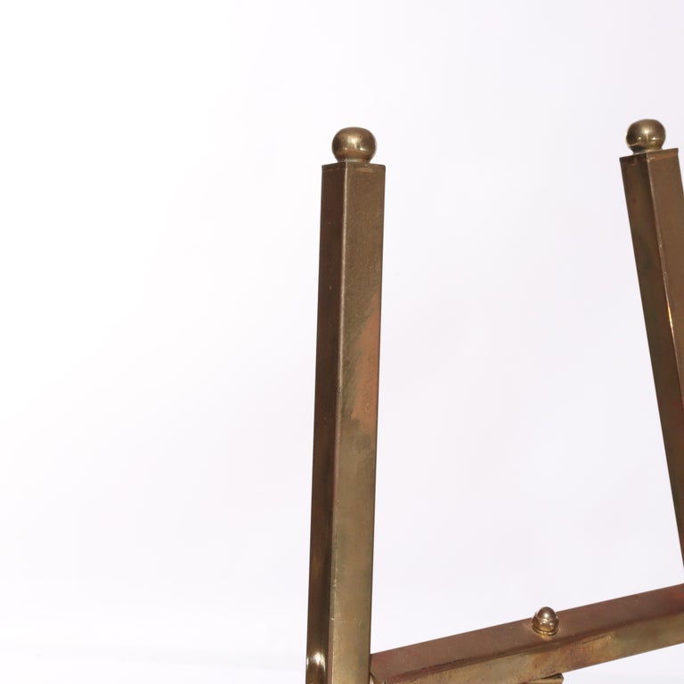 Pair Of Vintage Brass Art Display Easels 20thC