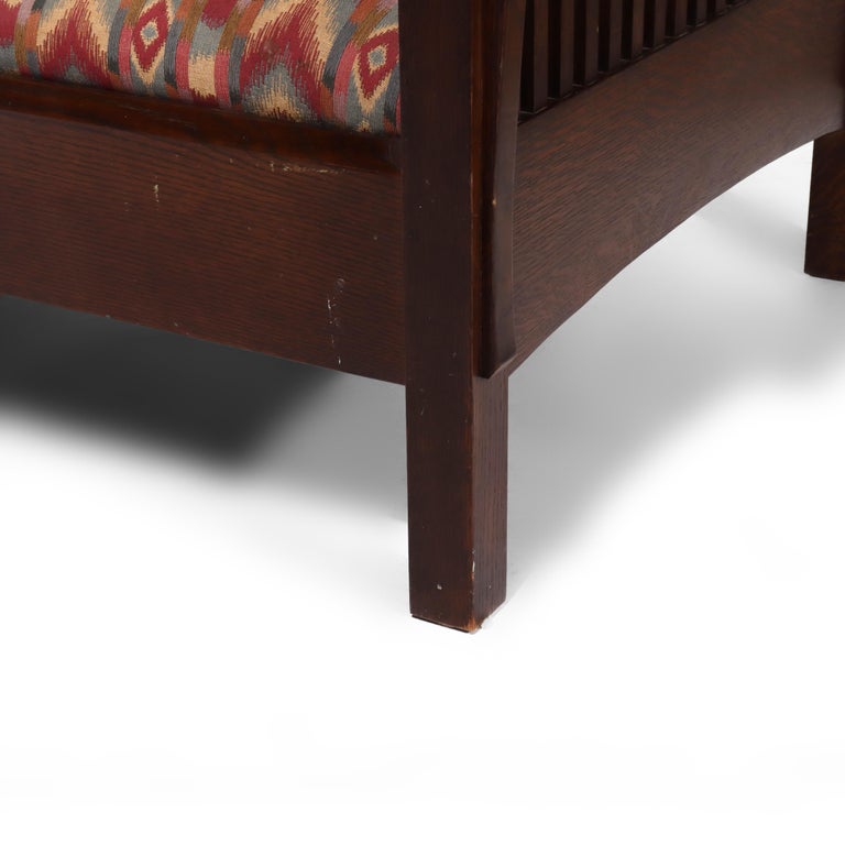 Vintage Stickley Prairie School Oak Spindle Sofa 20thC