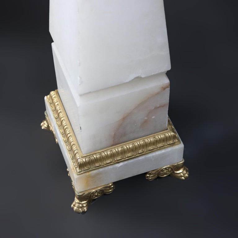 Pair of Antique French Marble Obelisks with Ormolu Mounts C1890