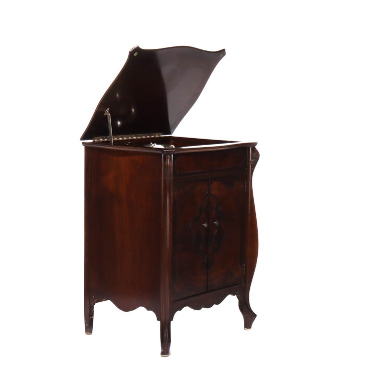 Antique Victrola Silvertone Tru-Phonic Mahogany Phonograph C1920