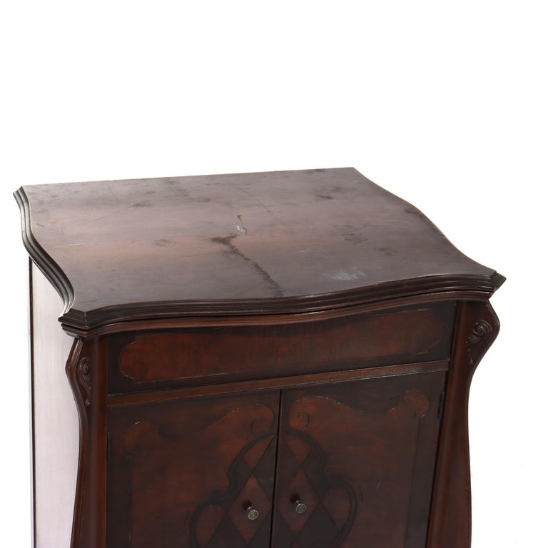 Antique Victrola Silvertone Tru-Phonic Mahogany Phonograph C1920