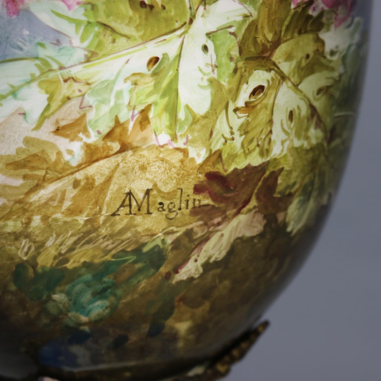 Antique Sevres Louis XIV Style Hand Painted & Gilt Porcelain Floor Urn C1890