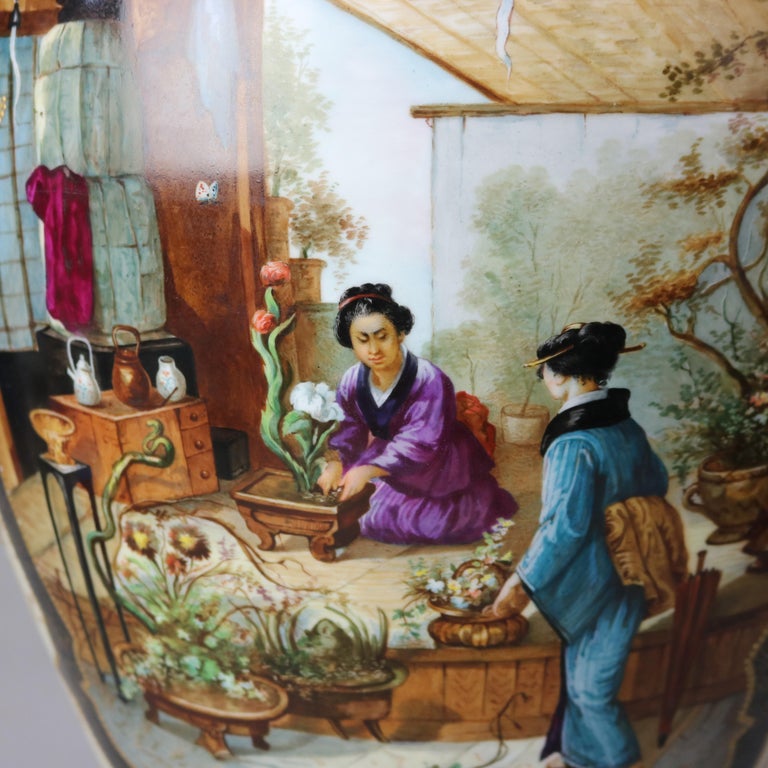 Large Antique Sevres Aesthetic Japonesque Porcelain Floor Vase “The Vatican”