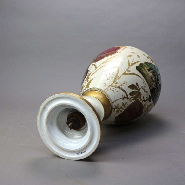 Large Antique Sevres Aesthetic Japonesque Porcelain Floor Vase “The Vatican”