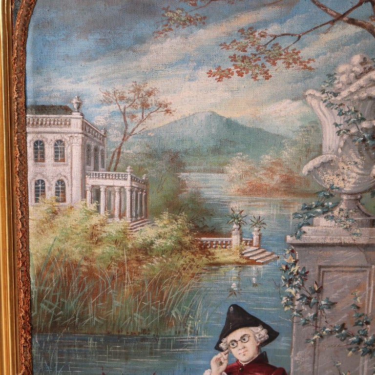 Antique Louis XIV Gilt Wood Three Panel Screen Unsigned C1890
