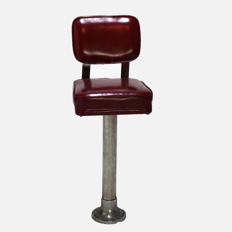 Eleven Mid Century Modern Chrome & Vinyl Diner or Ice Cream Counter Stools C1950